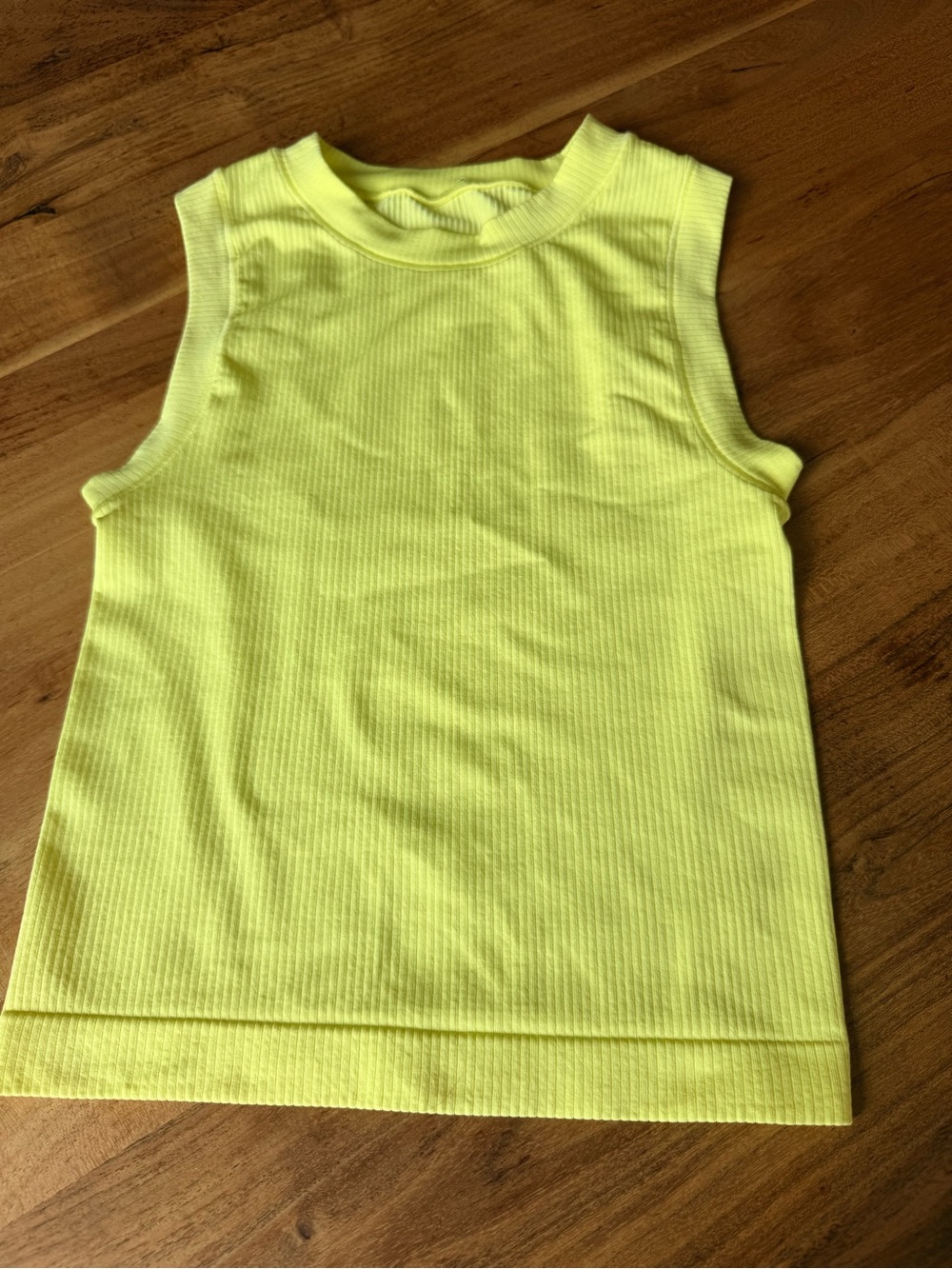 Athleta women’s renew seamless muscle tank in sunny yellow